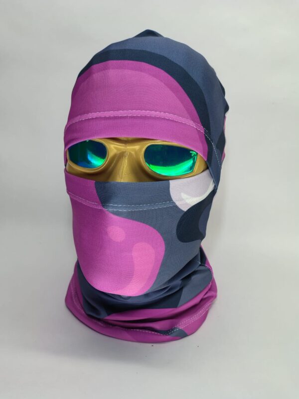 Balaclava Pasamontañas Sublimada en Polilicra Distrito Fucsia