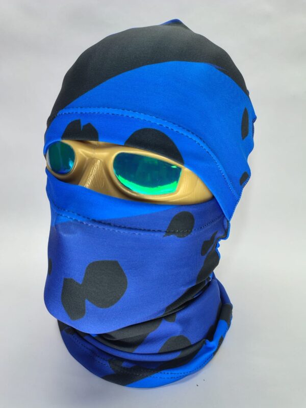 Balaclava Pasamontañas Sublimada en Polilicra Pantera Azul
